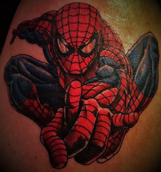 Spider-Man Tattoos at Crossroads Tattoo Studio in Denison, TX